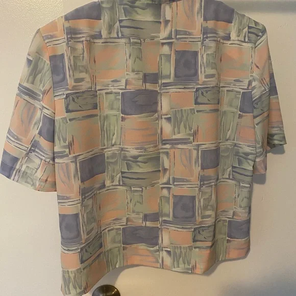 TanJay Multicolor Abstract Button Down Shirt - Picture 4 of 5